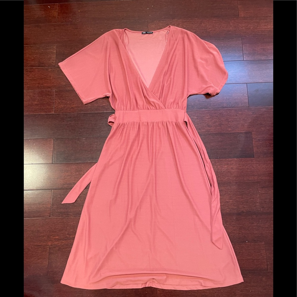 Zara blush midi dress